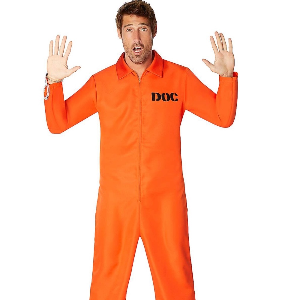 Adult Department of Corrections Prisoner One Piece Costume